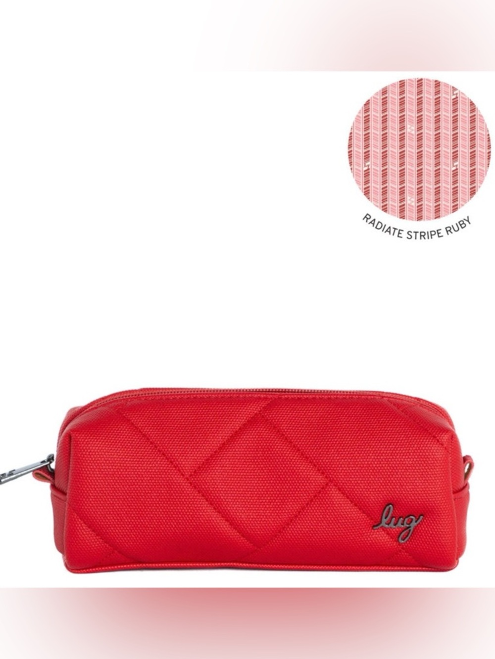 Lug Jib Matte Luxe Vegan Leather. Ruby Red. NWT